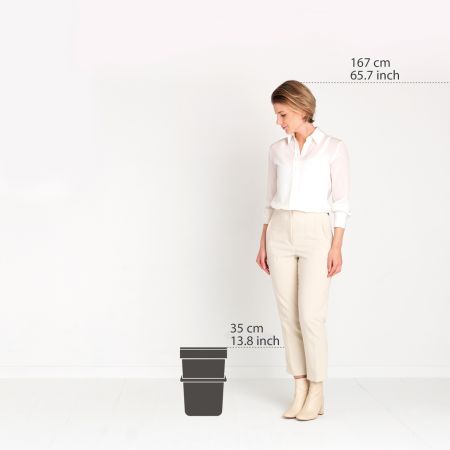 Brabantia Sort & Go Afvalemmer 12 Liter - Light Grey