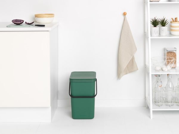 Brabantia Sort & Go Afvalemmer 25 Liter - Fir Green