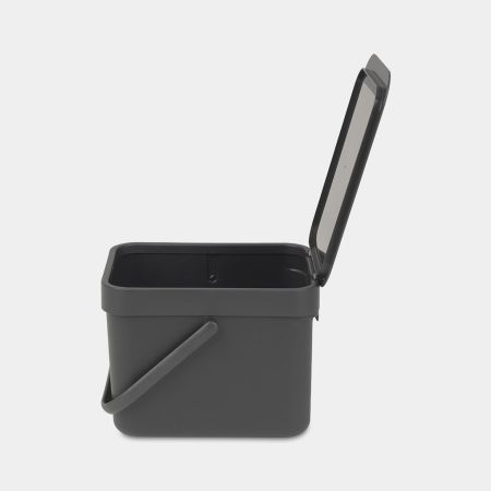 Brabantia Sort & Go Afvalemmer 6 Liter - Grey