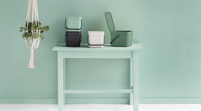 Brabantia Sort & Go Afvalemmer 6 Liter - Jade Green