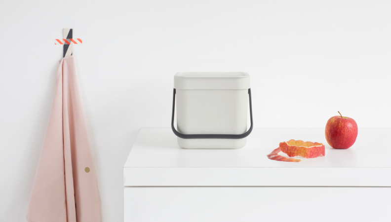 Brabantia Sort & Go Afvalemmer 6 Liter - Light Grey