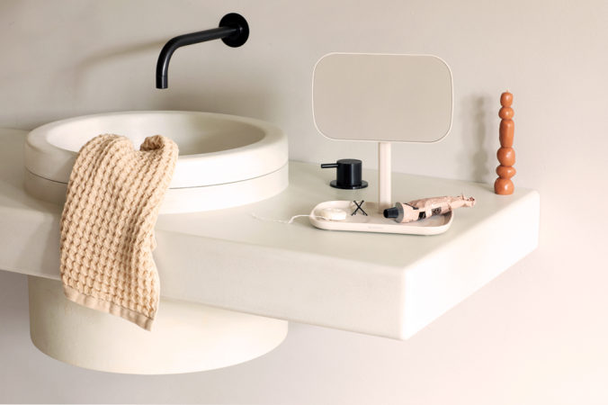 Brabantia Spiegel Met Accessoire Schaal - Soft Beige