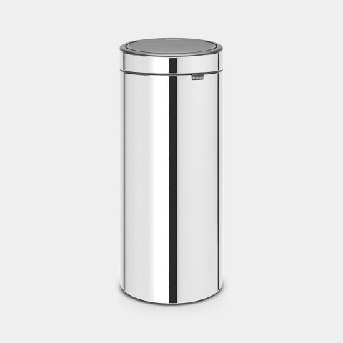 brabantia Touch Bin New 30 liter - Brilliant Steel