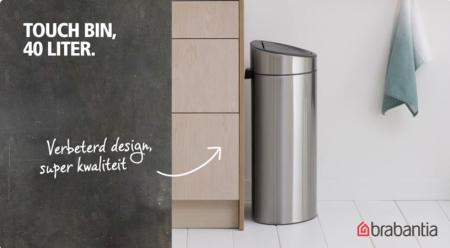 Brabantia Touch Bin New 40 Liter - White