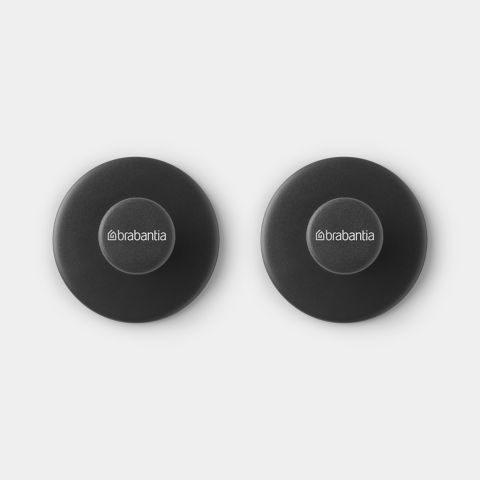 brabantia Handdoekhaakjes ReNew set van 2 inclusief schroeven en tape - Dark Grey