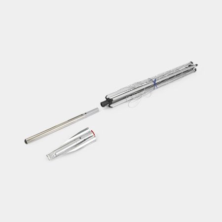 Brabantia Lift-O-Matic Droogmolen 40 Meter Met Metalen Grondanker Ø 45 Mm SplitPole - Metallic Grey