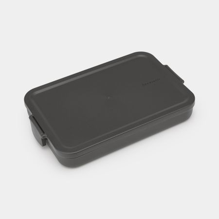 Brabantia Make & Take Break Set 2-delig Kunststof (waterfles Met Zeef Lunchbox Plat) - Dark Grey
