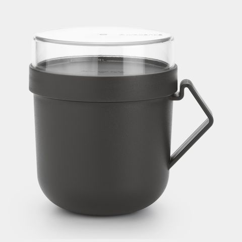 brabantia Make & Take Soepbeker 0 6L kunststof - Dark Grey