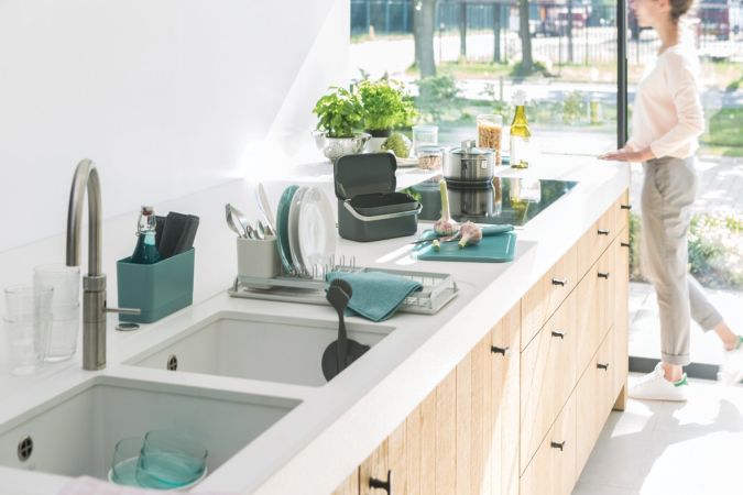 Brabantia Microvezel Schoonmaakdoekjes Set Van 2 - Dark Grey