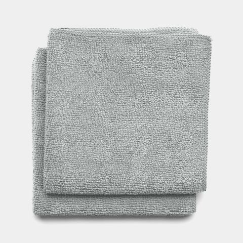 brabantia Microvezel Schoonmaakdoekjes Set van 2 - Mid Grey
