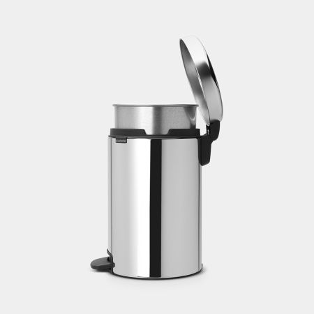Brabantia NewIcon Pedaalemmer 12 Liter Metalen Binnenemmer - Brilliant Steel