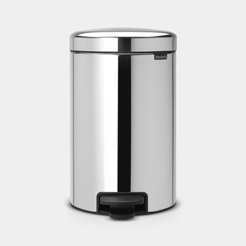 brabantia NewIcon Pedaalemmer 12 liter metalen binnenemmer - Brilliant Steel