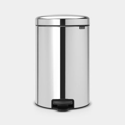 brabantia NewIcon Pedaalemmer 20 liter kunststof binnenemmer - Brilliant Steel