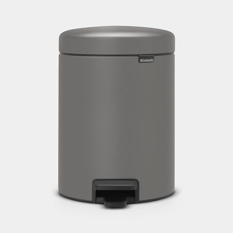 brabantia NewIcon Pedaalemmer 5 liter - Mineral Concrete Grey