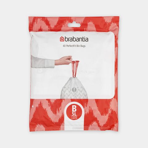 brabantia PerfectFit Afvalzakken Code B (5-7 liter) Dispenser Pack 40 stuks