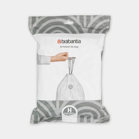 brabantia PerfectFit Afvalzakken Code H (50-60 liter) Dispenser pack 40 stuks
