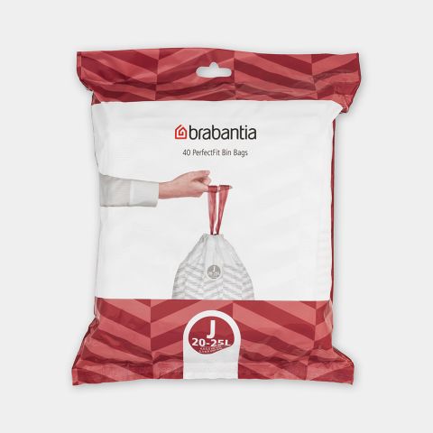 brabantia PerfectFit Afvalzakken Voor Bo Code J (23 liter) Dispenser Pack 40 stuks