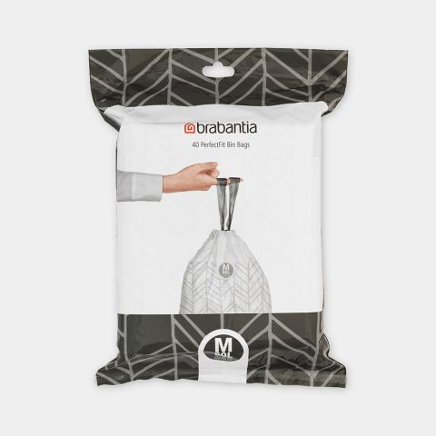 brabantia PerfectFit Afvalzakken Voor Bo Code M (60 liter) Dispenser pack 40 stuks
