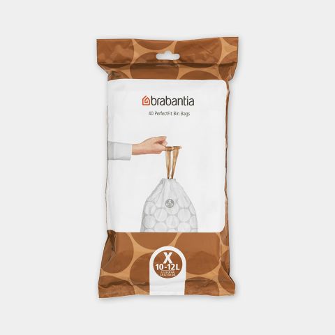 brabantia PerfectFit Afvalzakken Voor Bo & newIcon Code X (10-12 liter) Dispenser pack 40 stuks