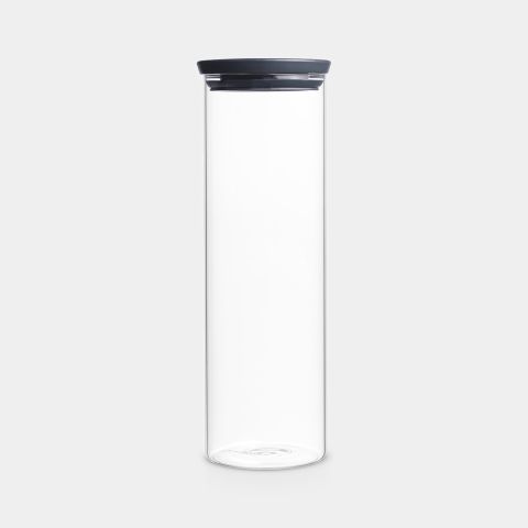 brabantia Stapelbare Voorraadbus 1.9 liter Glas - Dark Grey