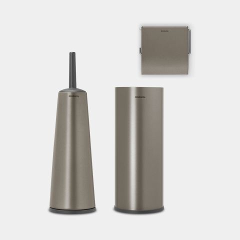 brabantia Toiletaccessoires set ReNew set van 3 - Platinum