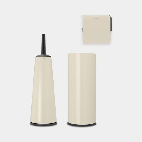 brabantia Toiletaccessoires set ReNew set van 3 - Soft Beige