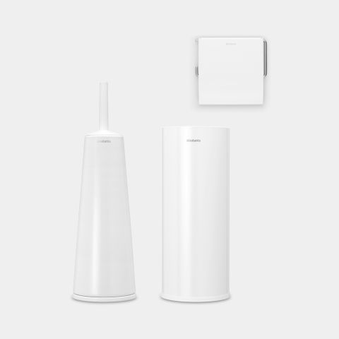 brabantia Toiletaccessoires set ReNew set van 3 - White