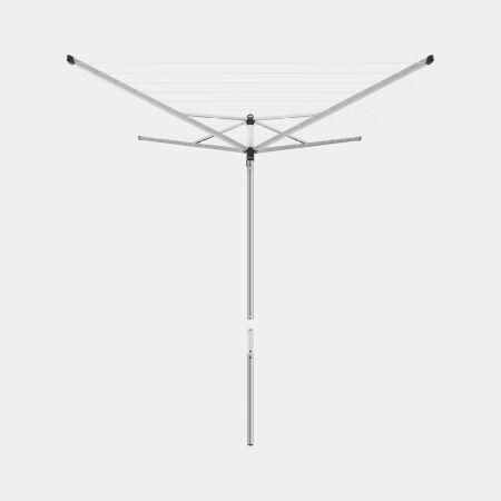 Brabantia Topspinner Droogmolen 40 Meter Met Metalen Grondanker Ø 45 Mm SplitPole - Metallic Grey