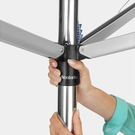 Brabantia Topspinner Droogmolen 50 Meter Met Betonanker Ø 45 Mm - Metallic Grey