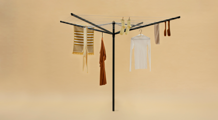 Brabantia Topspinner Droogmolen 50 Meter Met Betonanker Ø 45 Mm - Metallic Grey