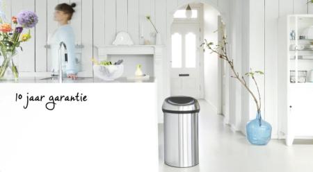 Brabantia Touch Bin 60 Liter - Matt Steel Fingerprint Proof