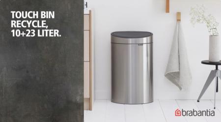 Brabantia Touch Bin New Recycle 23/10 Liter - Platinum