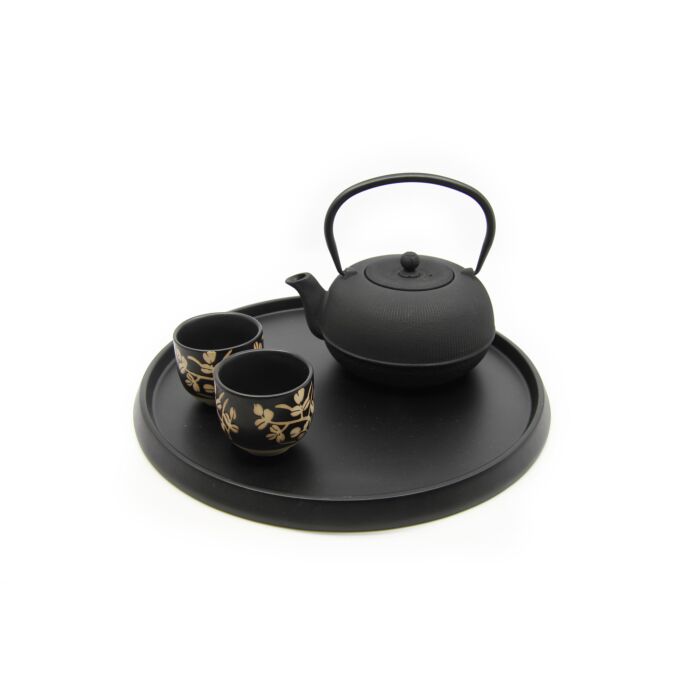 bredemeijer Serving tray round bamboo black