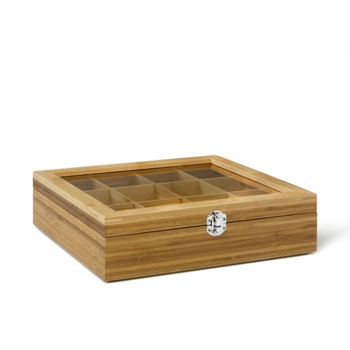 bredemeijer Tea box 12-comp. Bamboo with window