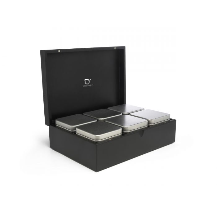 bredemeijer Tea box with 6 canisters black