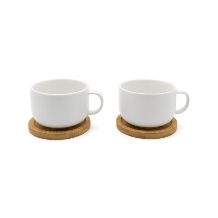 bredemeijer Tea cup Umea white set of 2
