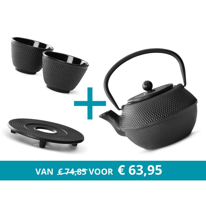 bredemeijer Teapot Jang with cups and coaster