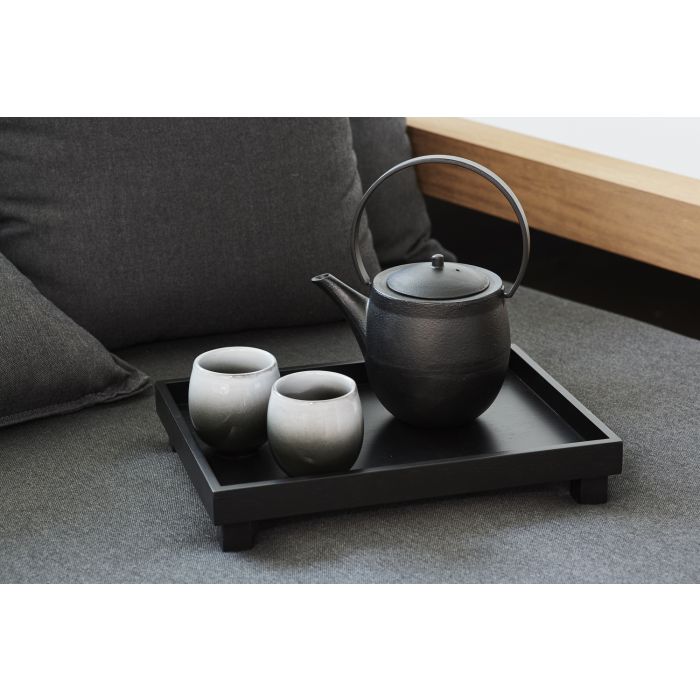 Bredemeijer Giftset Sendai Cast Iron Black With 2 Porcelain Mugs