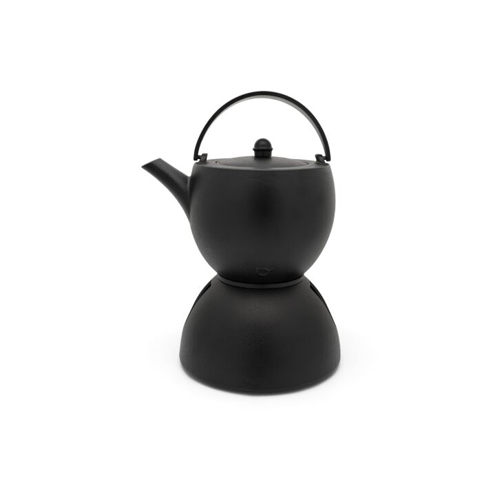 bredemeijer Tea set Sencha 1.2L cast iron black with warmer