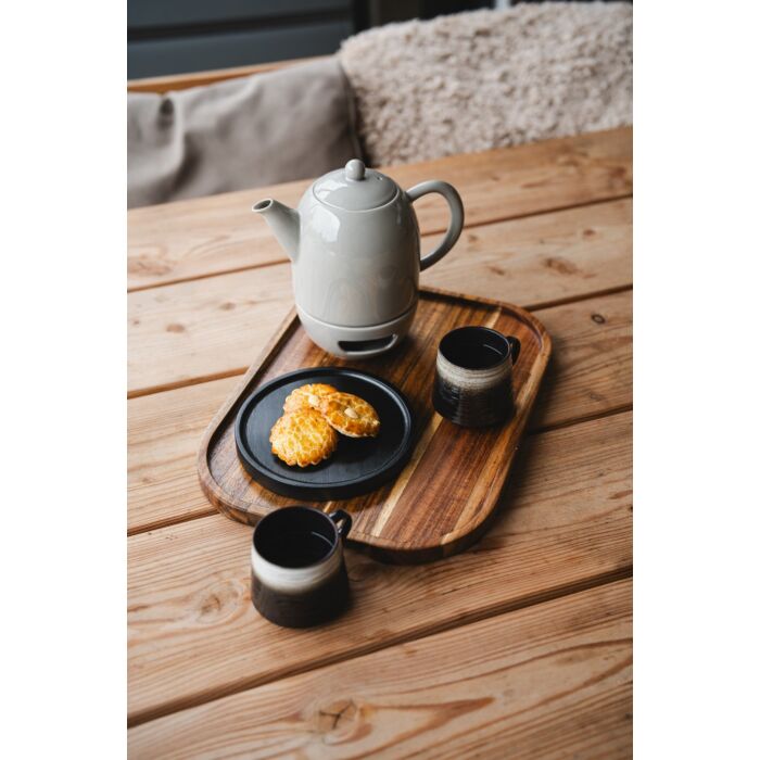 bredemeijer Tea set Viborg 1.2L with warmer warm grey
