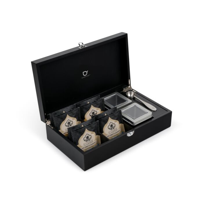 bredemeijer Teabox 4 compartments 2 canisters and tea spoon