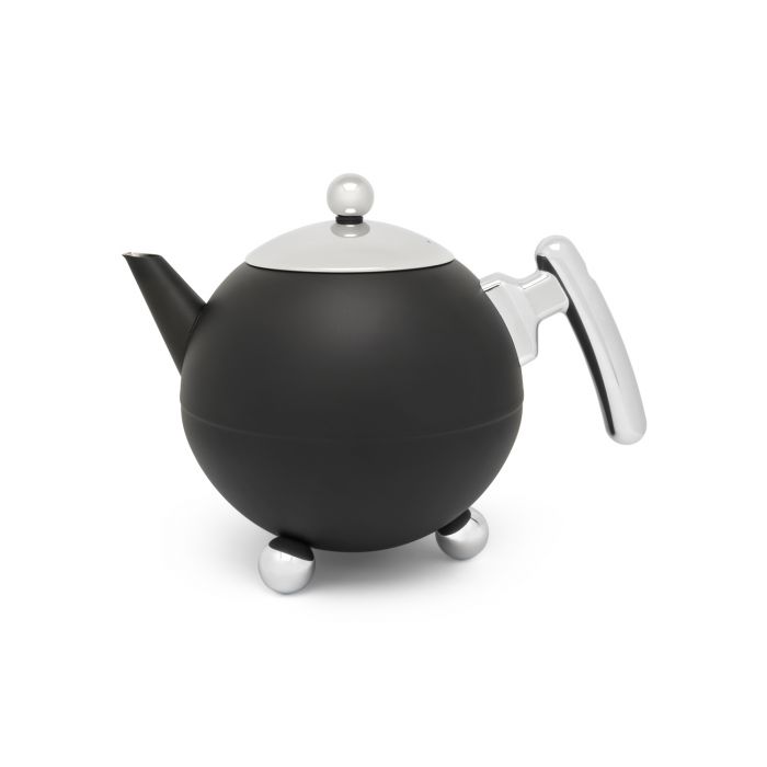 bredemeijer Teapot Duet® Bella Ronde 1.2L matt black chromium fittings