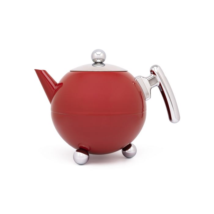 bredemeijer Teapot Duet® Bella Ronde 1.2L Red Chrome chromium fittings