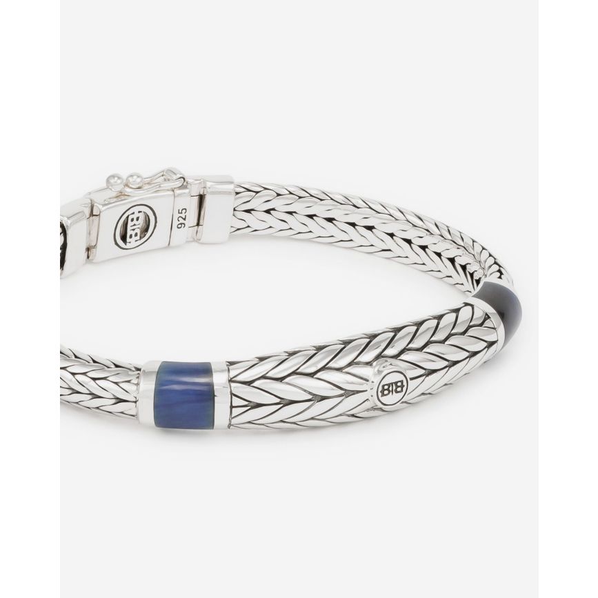 Buddha To Buddha Armband Ellen XS Stone Tigereye Navy