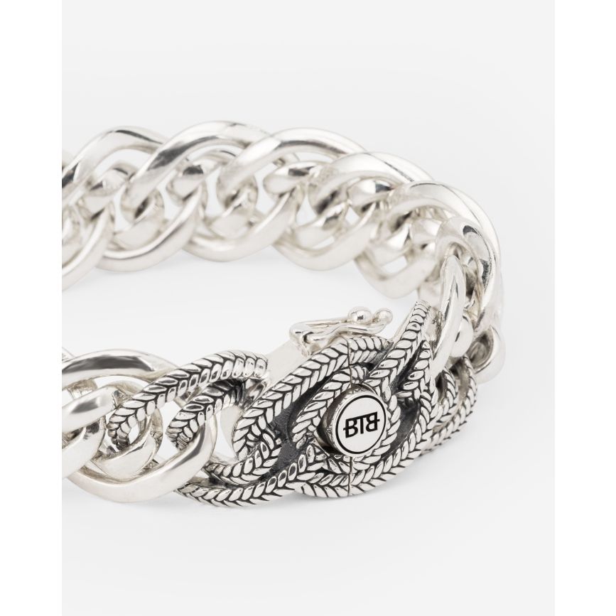 Buddha To Buddha Armband Nathalie Small Textuur Zilver