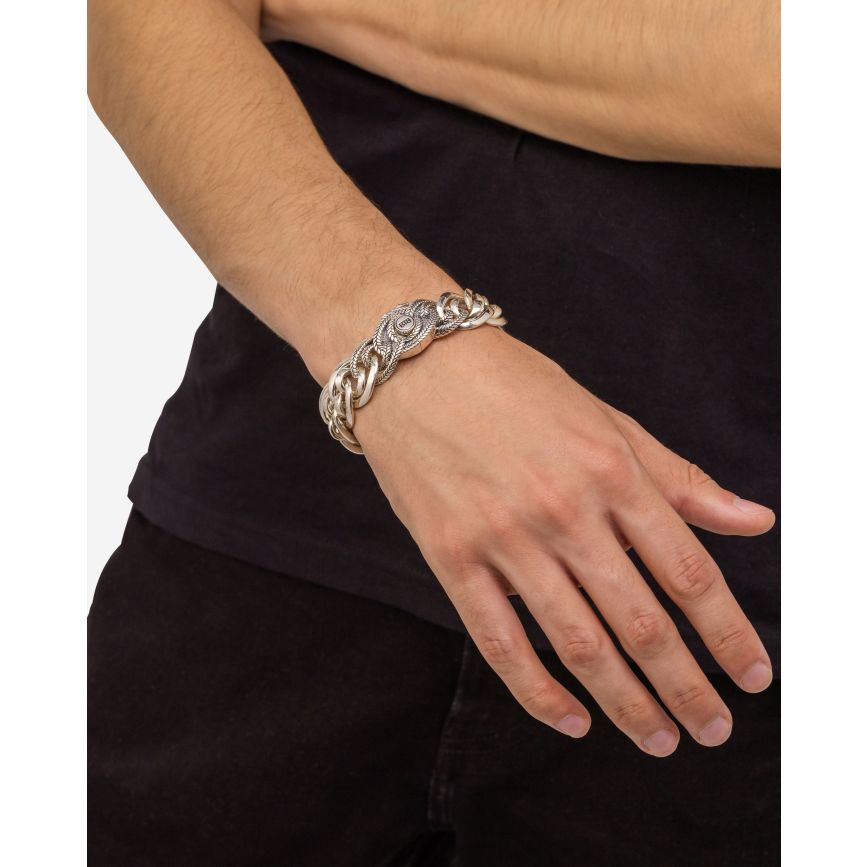 Buddha To Buddha Armband Nathalie Small Textuur Zilver