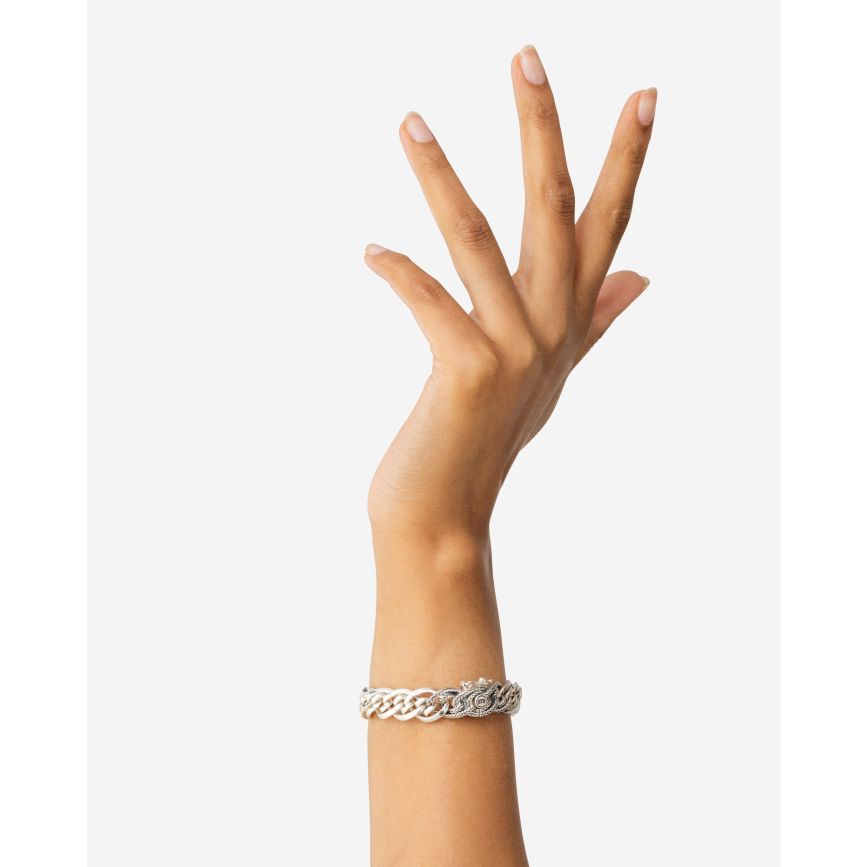 Buddha To Buddha Armband Nathalie XS Textuur Zilver