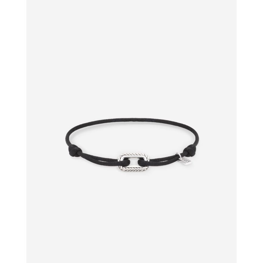 buddha to buddha Barbara Koord Armband Zilver Zwart