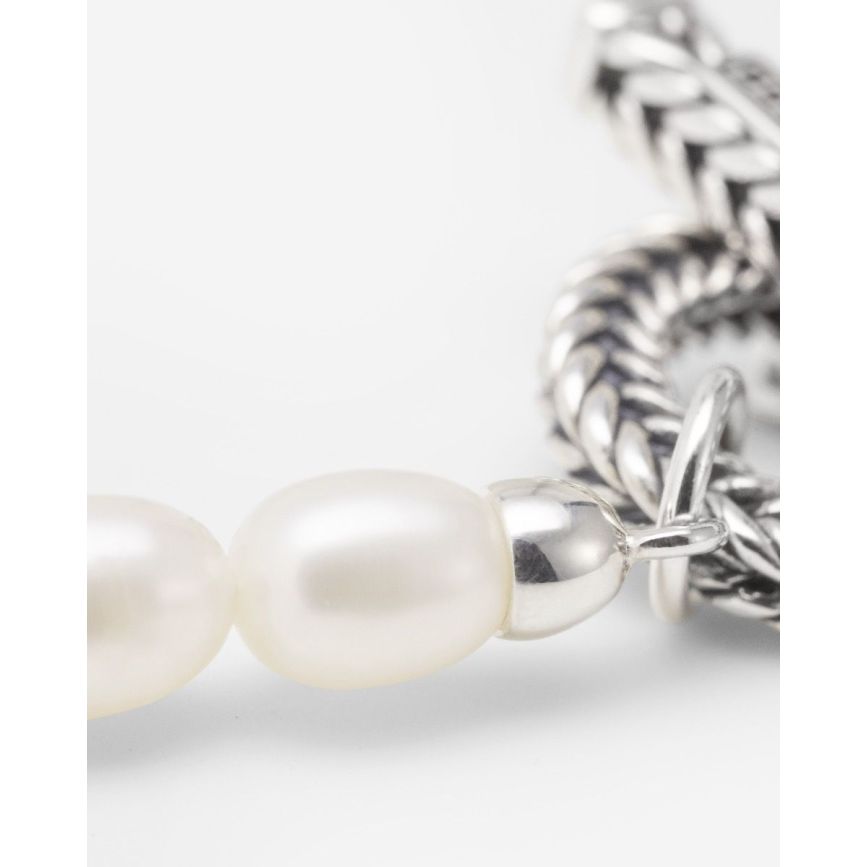 Buddha To Buddha Barbara Mini Parel Ketting Zilver 45 Cm