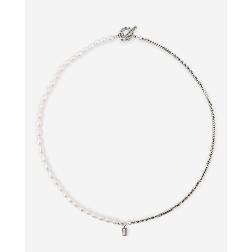 buddha to buddha Barbara Mini Parel Ketting Zilver 50cm
